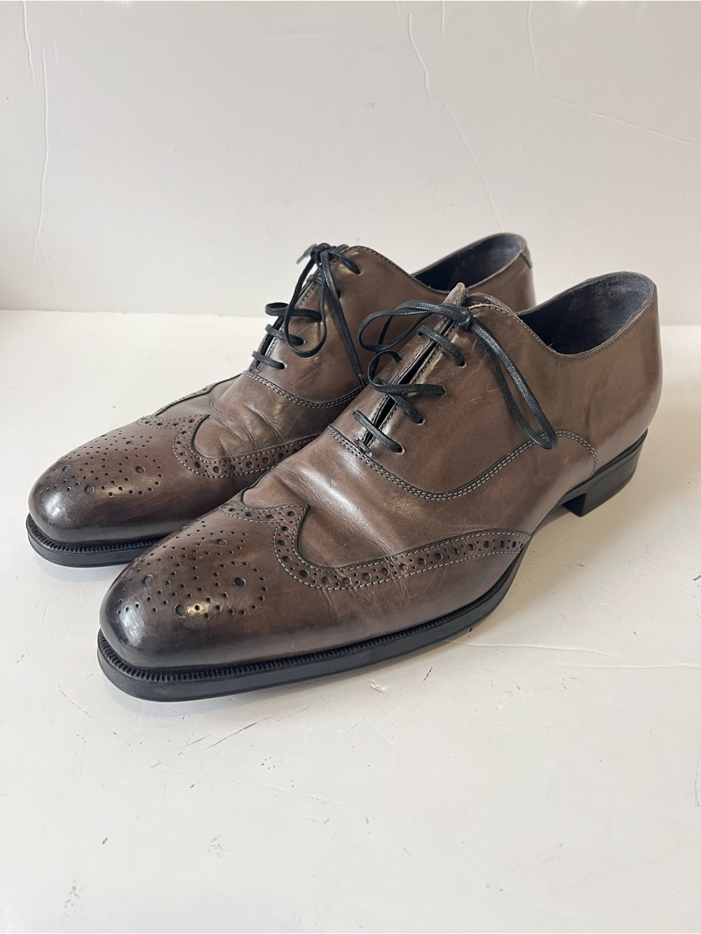 To Boot New York Men's Dodd Oxford Brown Leather Wingtip Dress Shoes size 10.5